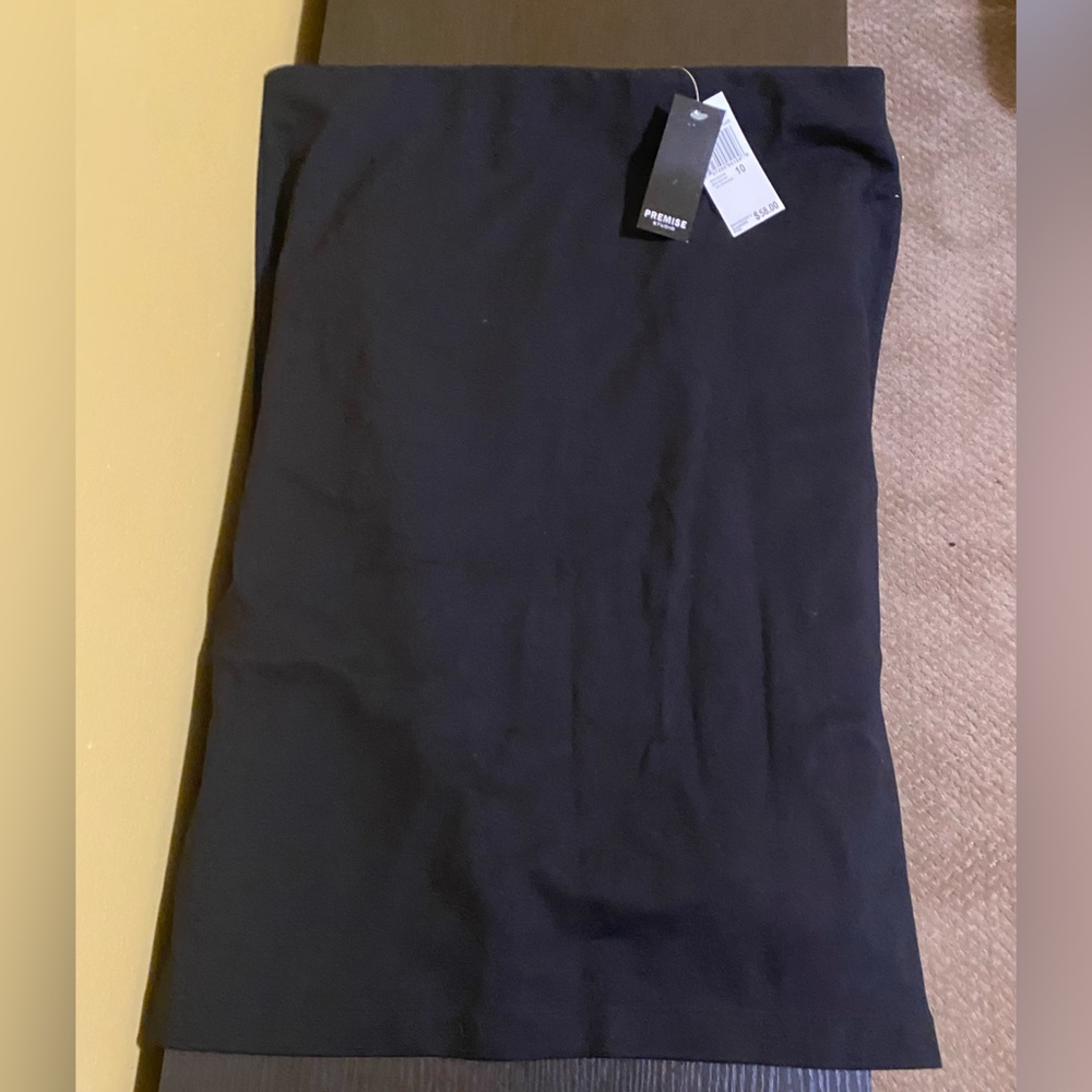 Premise Studio Black Skirt with Back Gold Zipper